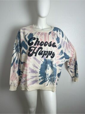 Grayson/ Threads 2X Tie-Dyed Choose Happy Sweatshirt